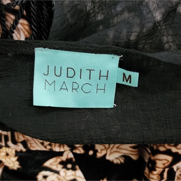 Judith March Black and Gold Velvet, Fringe, and‎ Mesh Kimono Jacket Size Medium - Picture 3 of 9